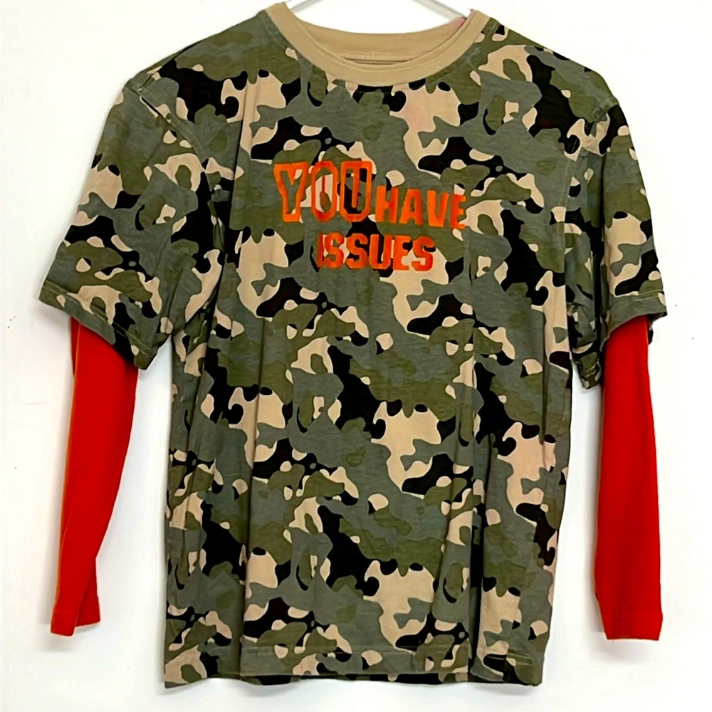 🌞 Canyon River Blues vintage You Have Issue long sleeve under camo tee boy M